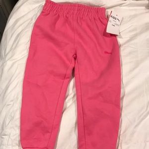 Toddler girls 24 month pink puma sweats new with tags